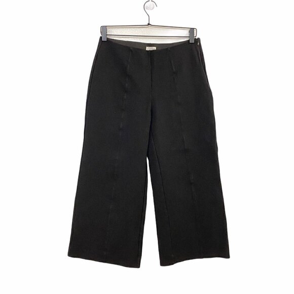 J. Crew Pants - J Crew Women's Size 8 Pants Ponte Wide Leg Crop High Rise Stretch Black L1687